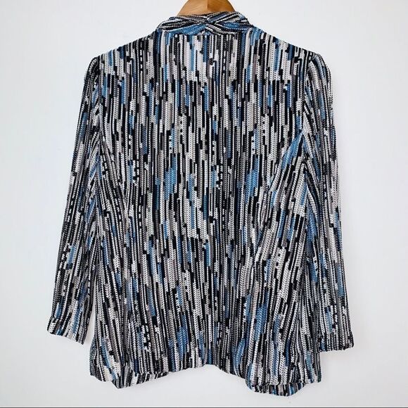 Mona Leah Textured Open Front Drape Collar Jacket - Picture 2 of 8